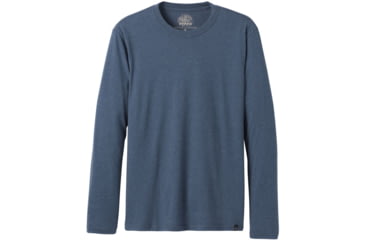 Image of Prana Long Sleeve Crew T-Shirt, Denim Heather, Small, M23181469-DEHT-S