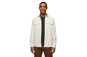 Image of prAna Lost Sol Long Sleeve Shirt Standard Fit - Mens, Chalk, M, 1972361-101-ST-M