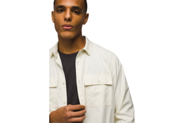 Image of prAna Lost Sol Long Sleeve Shirt Standard Fit - Mens, Chalk, M, 1972361-101-ST-M