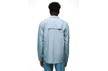 Image of prAna Lost Sol Long Sleeve Shirt Standard Fit - Mens, Chambray Heather, S, 1972361-401-ST-S