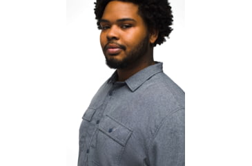 Image of prAna Lost Sol Long Sleeve Shirt Standard Fit - Mens, Nautical Heather, XL, 1972361-400-ST-XL