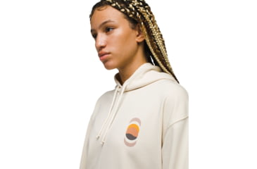 Image of prAna Organic Graphic Hoodie - Womens, Canvas Luna, XL, 1967741-251-XL
