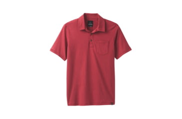 Image of prAna Polo Mens, Crimson Heather, Small, M11181339-CMHT-S