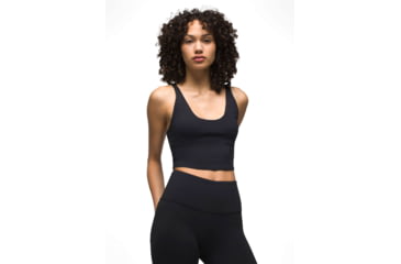 Image of prAna Chakara Crop Top - Womens, Black, Extra Small, 1972231-001-XS