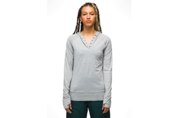 Image of prAna Sol Searcher Hoodie - Womens, Heather Grey, Large, 1971551-020-L