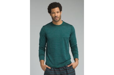 Image of prAna Pratt Long Sleeve Crew - Men's, Highland Green, Medium, M21181410-HLGR-M