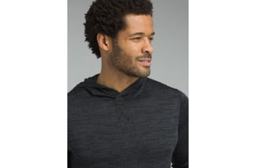 Image of prAna Pratt Long Sleeve Hoodie - Mens, Black, Medium, M23180485-BLK-M