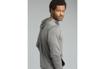 Image of prAna Pratt Long Sleeve Hoodie - Men's, Gravel, Large, M23180485-GRA-L