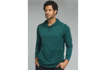 Image of prAna Pratt Long Sleeve Hoodie - Men's, Highland Green, Small, M23180485-HLGR-S