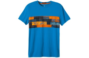 Image of prAna Printed Ridge Tech T-Shirt - Men's -Classic Blue-X-Large