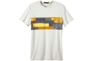 Image of prAna Printed Ridge Tech T-Shirt - Men's -Silver-Medium