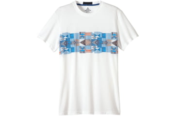 Image of prAna Printed Ridge Tech T-Shirt - Men's -White-Medium