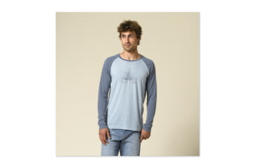 Image of prAna Radiant Heathered Raglan Shirt - Men's -Light Blue-Medium