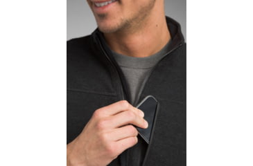 Image of prAna Riddle Full Zip Sweater - Mens, Black, Large, M23190598-BLK-L