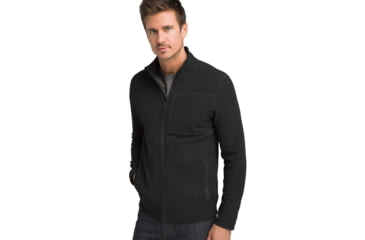 Image of prAna Riddle Full Zip Sweater - Mens, Black, Large, M23190598-BLK-L