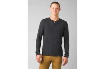 Image of prAna Ronnie Henley II Top - Men's, Large, Dark Sky Heather, 1968041-400-ST-L