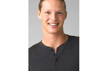 Image of prAna Ronnie Henley II Top - Men's, Large, Dark Sky Heather, 1968041-400-ST-L