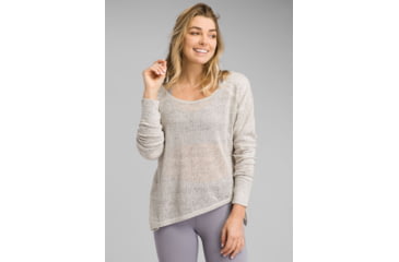 Image of prAna Rosabella Sweater - Womens, White Heather, Medium, W23190913-WTHT-M
