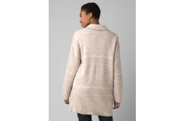 Image of prAna Sevie Cardigan - Women's, Large, Pebble Grey Intarsia, 1967181-021-L