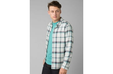 Image of prAna Shayne Flannel - Mens, Silver Spray, Large, M21181342-SVSP-L