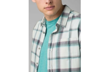 Image of prAna Shayne Flannel - Mens, Silver Spray, Large, M21181342-SVSP-L