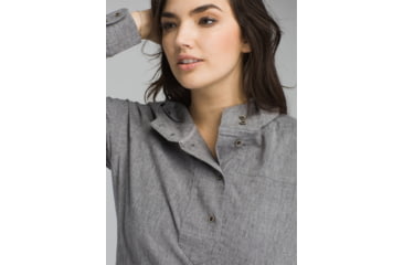 Image of prAna Shelton Top - Womens, Gravel, Small, W23180503-GRA-S