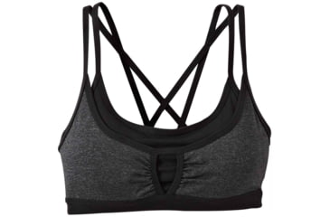 Image of prAna Soleil Bra - Women's-Charcoal Heather-Large