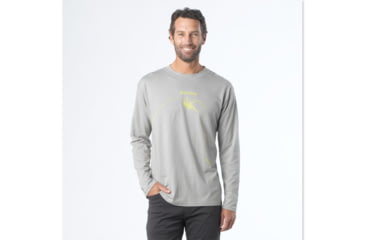 Image of prAna Solo Long Sleeve T - Men's-Grey-Small