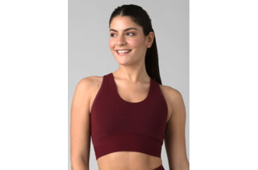 Image of prAna Sopra Seamless Crop Top - Womens, Maroon, Small, 1970341-600-S
