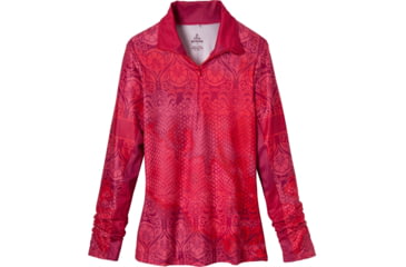 Image of prAna Tatiana 1/2 Zip Shirt - Women's-Red Violet-Small