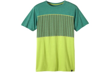 Image of prAna Throttle Colorblocked Crew T-Shirt - Men's -Dusty Pine-Small
