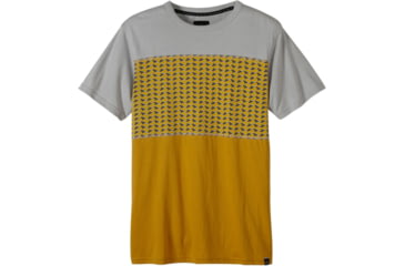 Image of prAna Throttle Colorblocked Crew T-Shirt - Men's -Light Grey-Large