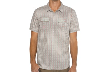 Image of prAna Torres Short Sleeve Shirt - Men's-Light Grey-Medium