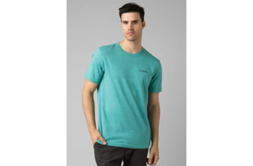 Image of prAna Trail Elements T-Shirt - Mens, Azurite Heather, Large, M11202521-AZHT-L