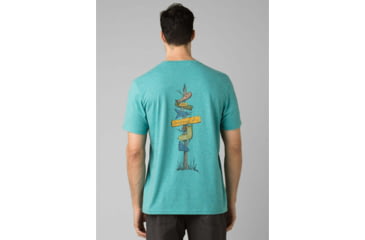 Image of prAna Trail Elements T-Shirt - Mens, Azurite Heather, Large, M11202521-AZHT-L
