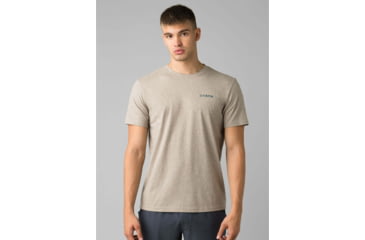 Image of prAna Trail Elements T-Shirt - Mens, Dark Khaki Heather, Large, M11202521-DKHT-L
