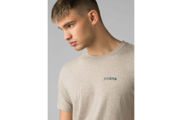 Image of prAna Trail Elements T-Shirt - Mens, Dark Khaki Heather, Large, M11202521-DKHT-L