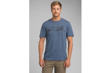 Image of prAna Trail Short Sleeve T-Shirt, Denim Heather, XLarge, M11191514 -479-XL
