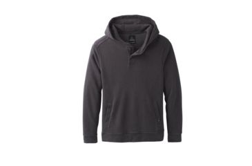 Image of prAna Trawler Henley Hoodie - Mens, Charcoal Heather, XXXLarge, M23181379-CCHT-XXXL
