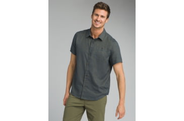 Image of prAna Virtuoso Short Sleeve Shirt - Mens, Equinox Blue, Small, M13180487-EQBL-S