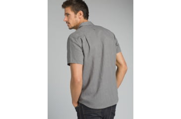 Image of prAna Virtuoso Short Sleeve Shirt - Mens, Gravel, Small, M13180487-GRA-S