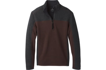 Image of prAna Wentworth 1/4 Zip Sweater - Men's, Cocoa, Medium, M23170361-COA-M