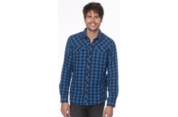 Image of prAna Wesson Long Sleeve Shirt - Men's-Nautical-X-Large