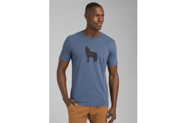 Image of prAna Wolf Pack Journeyman T-Shirt - Mens, Denim Heather, X-Large, M13181436-DEHT-XL