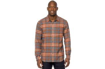 Image of prAna Woodman Flannel Shirt - Men's-Henna-Large