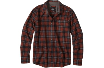 Image of prAna Woodman Flannel Shirt - Men's-Rust-Small