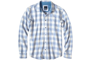 Image of prAna Woodman Flannel Shirt - Men's-Vintage Cobalt-Small