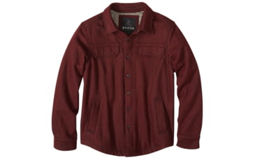 Image of prAna Wooley Jacket - Men's-Dark Umber Heather-Small