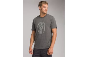 Image of prAna Yates Short Sleeve T-Shirt, Charcoal Heather, XLarge, M11191518 -011-XL