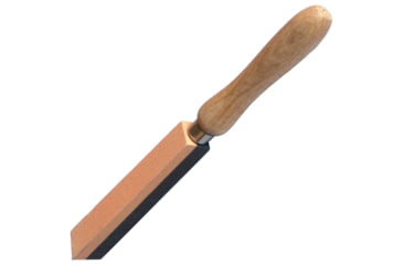 Image of Prandi Axe Sharpening Stone, 7.75in Overall, Gray Side-180 Grit, Orange Side-400 Grit, Stone 3.88in X 1.5in X 0.75in, Wooden Handle, 7.708.00